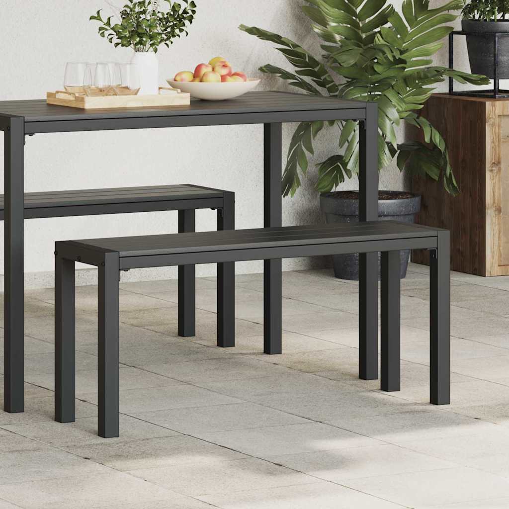 Tuinbank Zwart 100 x 28 x 45 cm Staal is nu te koop bij PeponiXL, paradijselijk wonen!