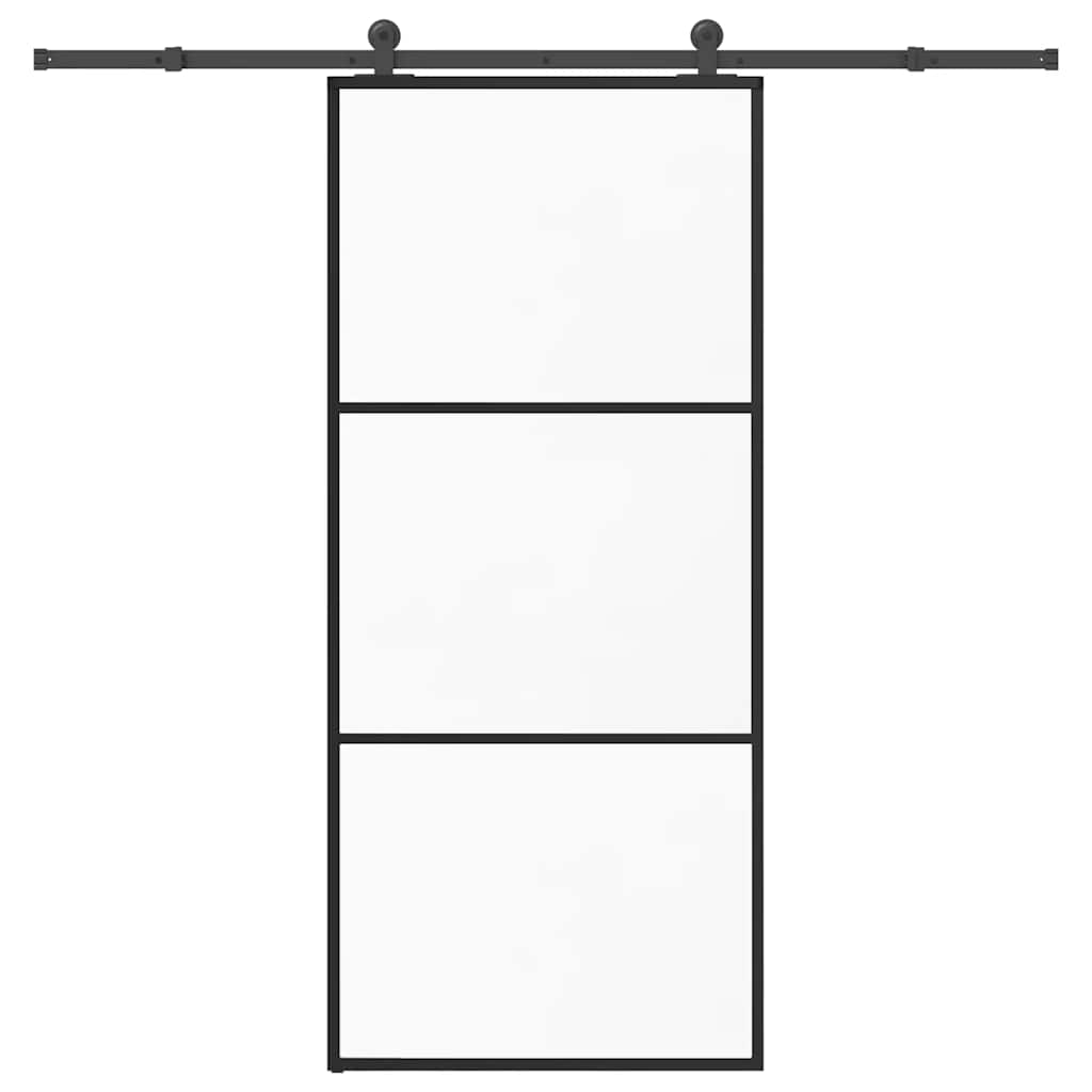 Schuifdeur met beslag 90x205 cm ESG-glas en aluminium is nu te koop bij PeponiXL, paradijselijk wonen!