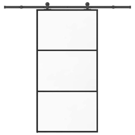 Schuifdeur met beslagset 102x205 cm aluminium en ESG-glas is nu te koop bij PeponiXL, paradijselijk wonen!