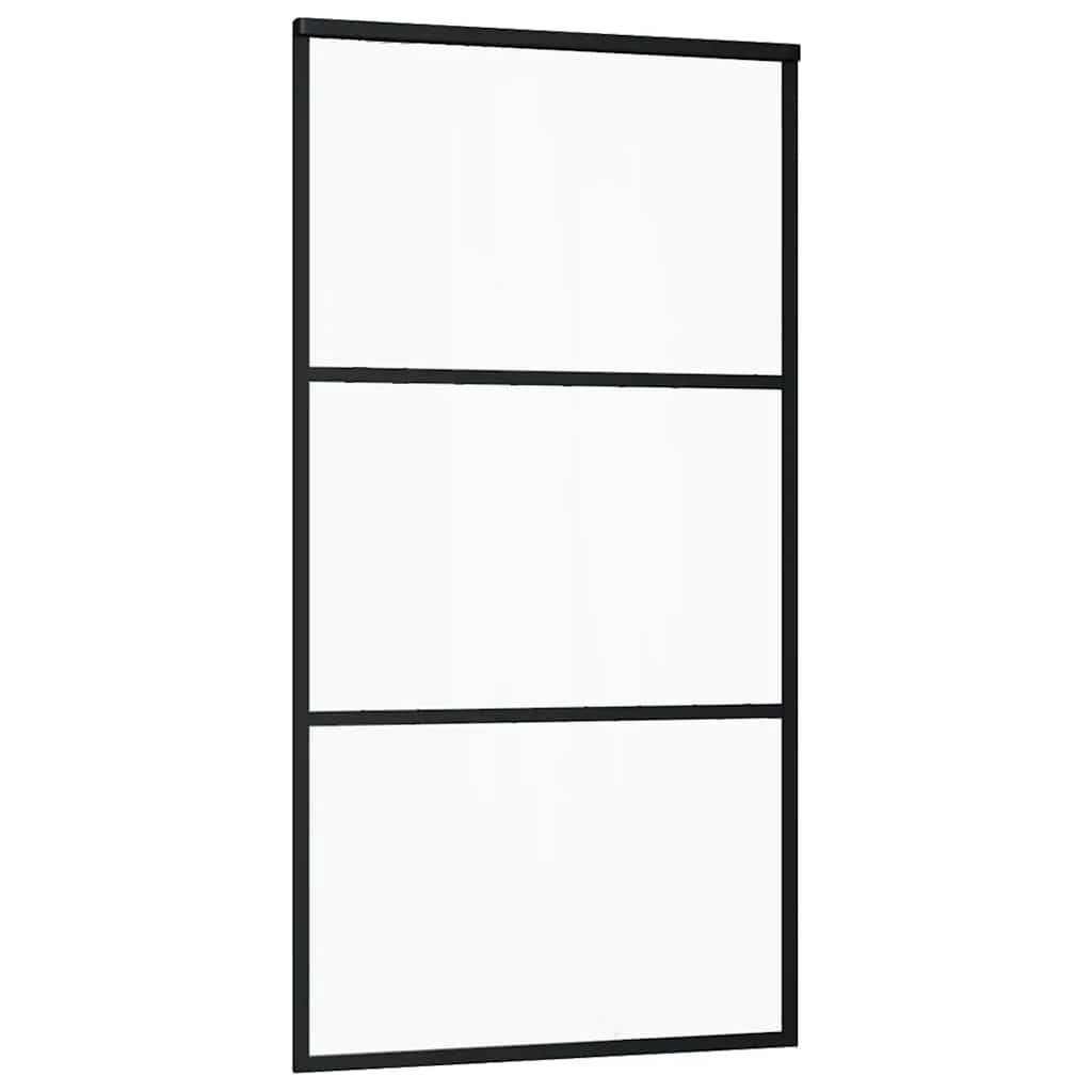 Schuifdeur met beslagset 102x205 cm aluminium en ESG-glas is nu te koop bij PeponiXL, paradijselijk wonen!