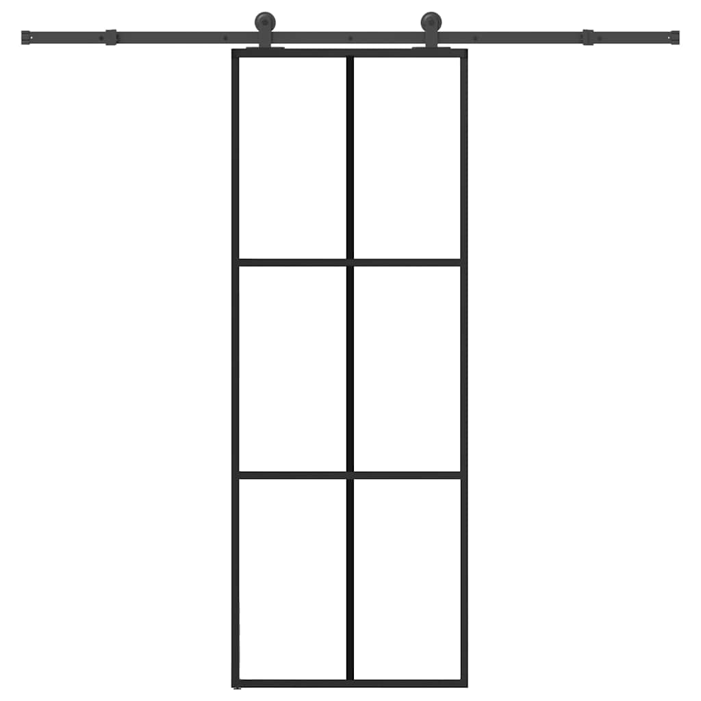 Schuifdeur met beslag 76x205 cm ESG-glas en aluminium is nu te koop bij PeponiXL, paradijselijk wonen!