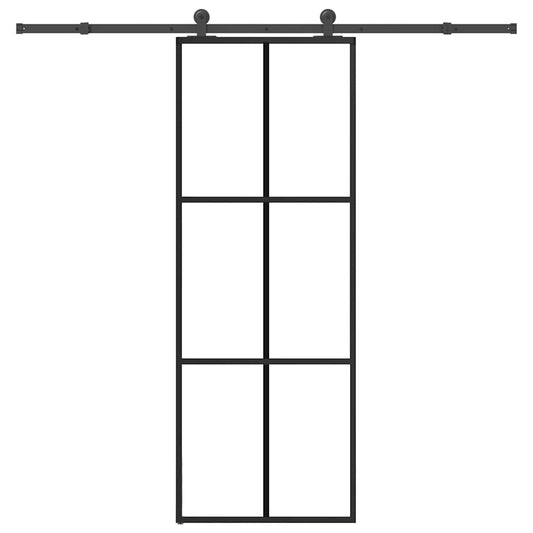 Schuifdeur met beslag 76x205 cm ESG-glas en aluminium is nu te koop bij PeponiXL, paradijselijk wonen!