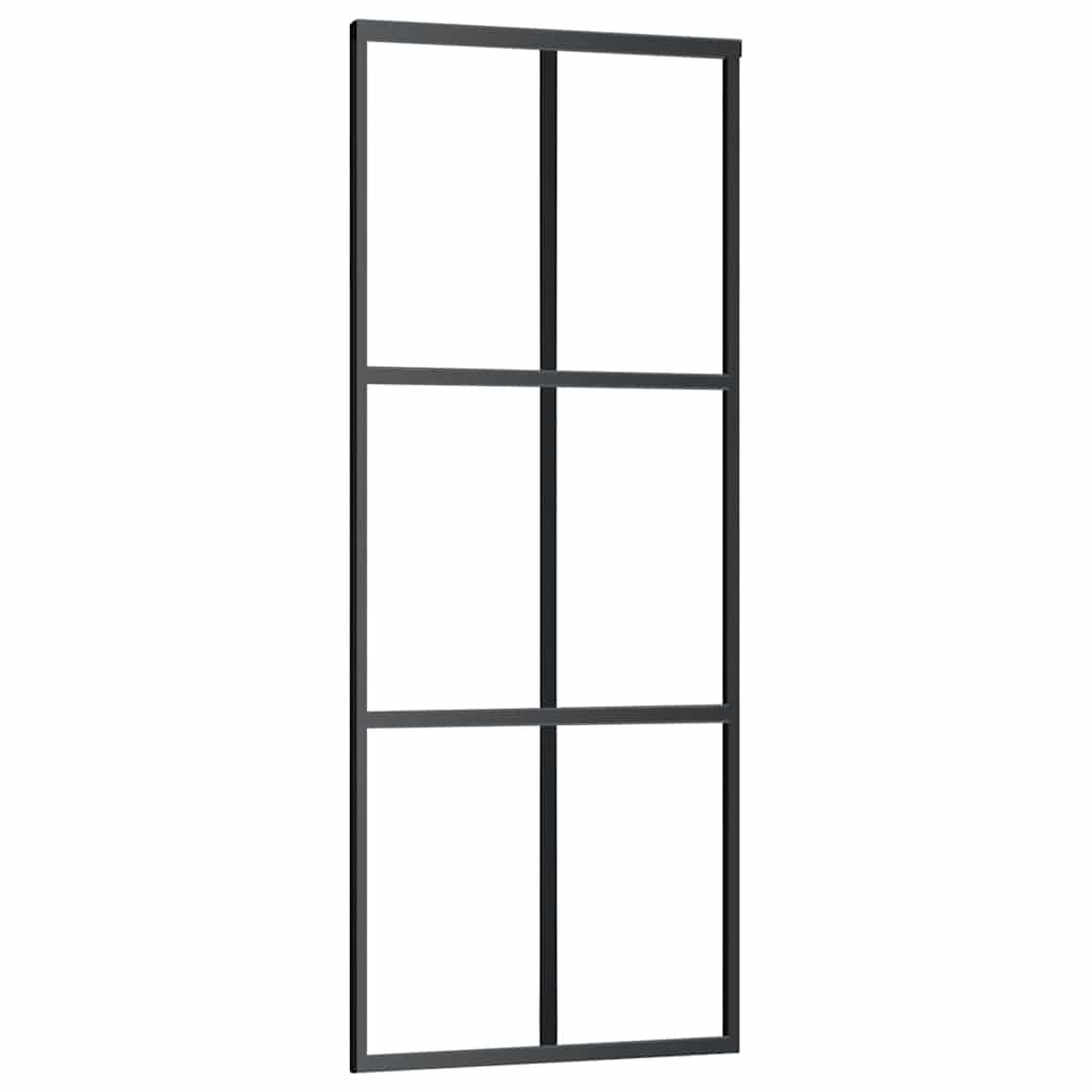 Schuifdeur met beslag 76x205 cm ESG-glas en aluminium is nu te koop bij PeponiXL, paradijselijk wonen!