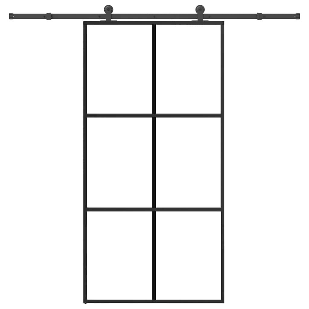 Schuifdeur met beslagset 102x205 cm aluminium en ESG-glas is nu te koop bij PeponiXL, paradijselijk wonen!