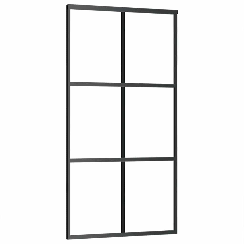 Schuifdeur met beslagset 102x205 cm aluminium en ESG-glas is nu te koop bij PeponiXL, paradijselijk wonen!