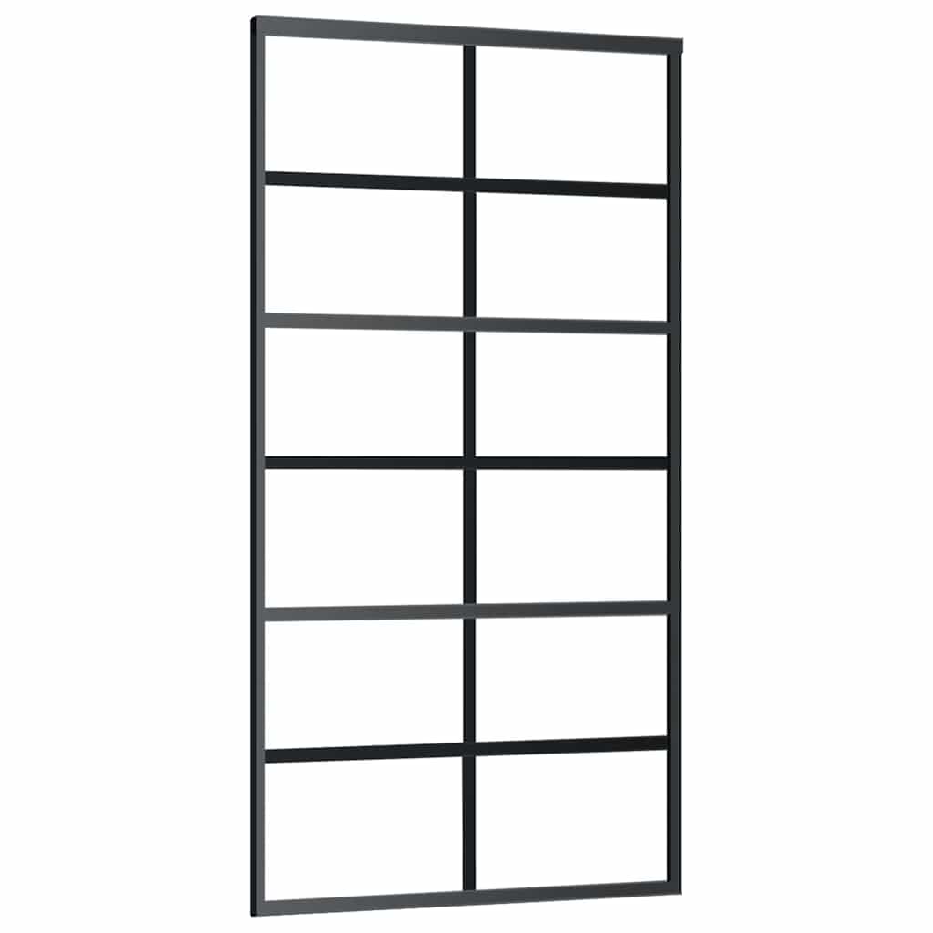 Schuifdeur met beslagset 102x205 cm aluminium en ESG-glas is nu te koop bij PeponiXL, paradijselijk wonen!