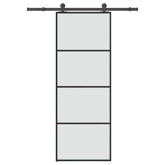 Schuifdeur met beslag 76x205 cm ESG-glas en aluminium is nu te koop bij PeponiXL, paradijselijk wonen!