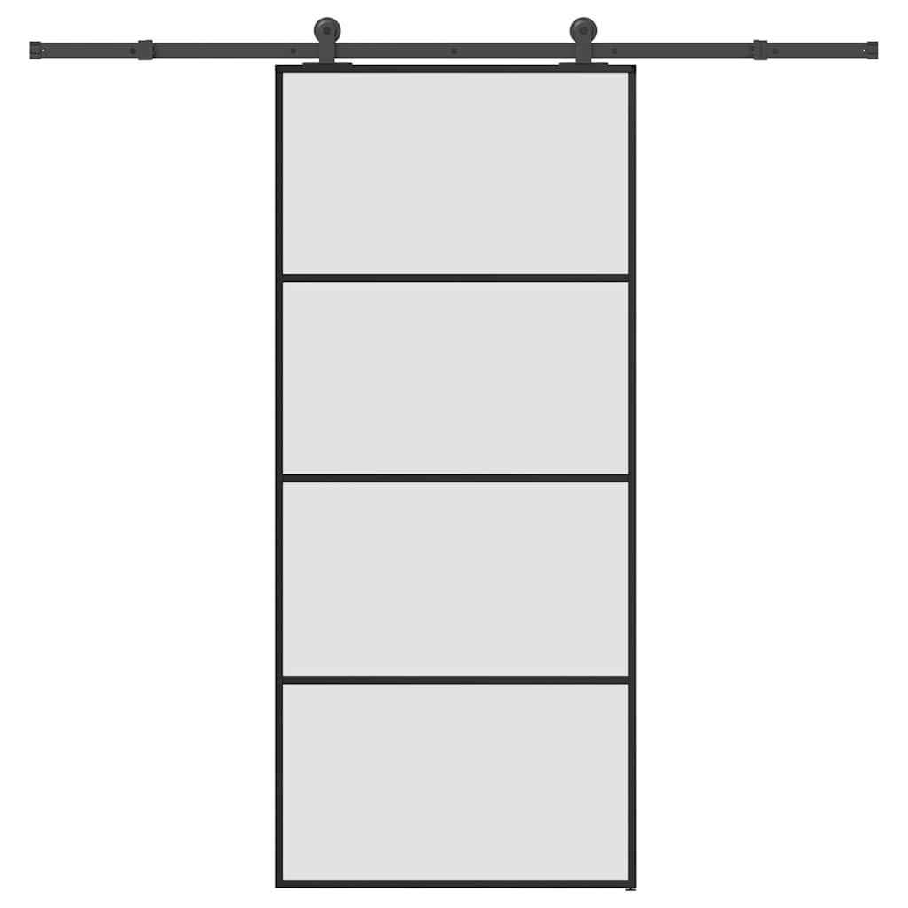 Schuifdeur met beslag 90x205 cm ESG-glas en aluminium is nu te koop bij PeponiXL, paradijselijk wonen!