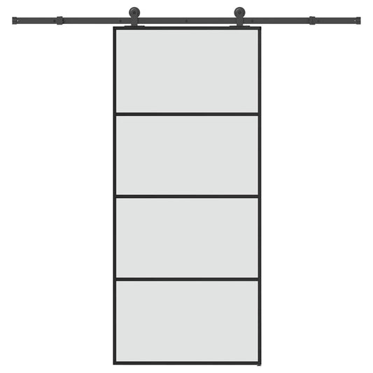 Schuifdeur met beslag 90x205 cm ESG-glas en aluminium is nu te koop bij PeponiXL, paradijselijk wonen!