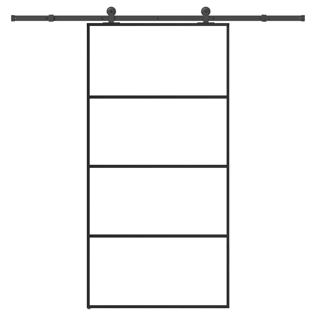 Schuifdeur met beslag 102,5x205 cm ESG-glas en aluminium is nu te koop bij PeponiXL, paradijselijk wonen!