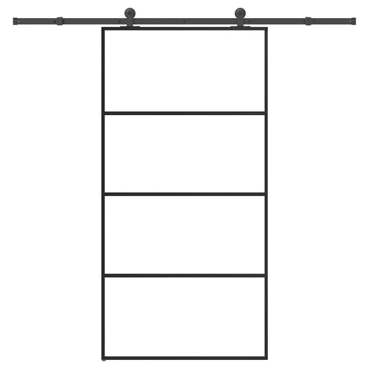 Schuifdeur met beslag 102,5x205 cm ESG-glas en aluminium is nu te koop bij PeponiXL, paradijselijk wonen!