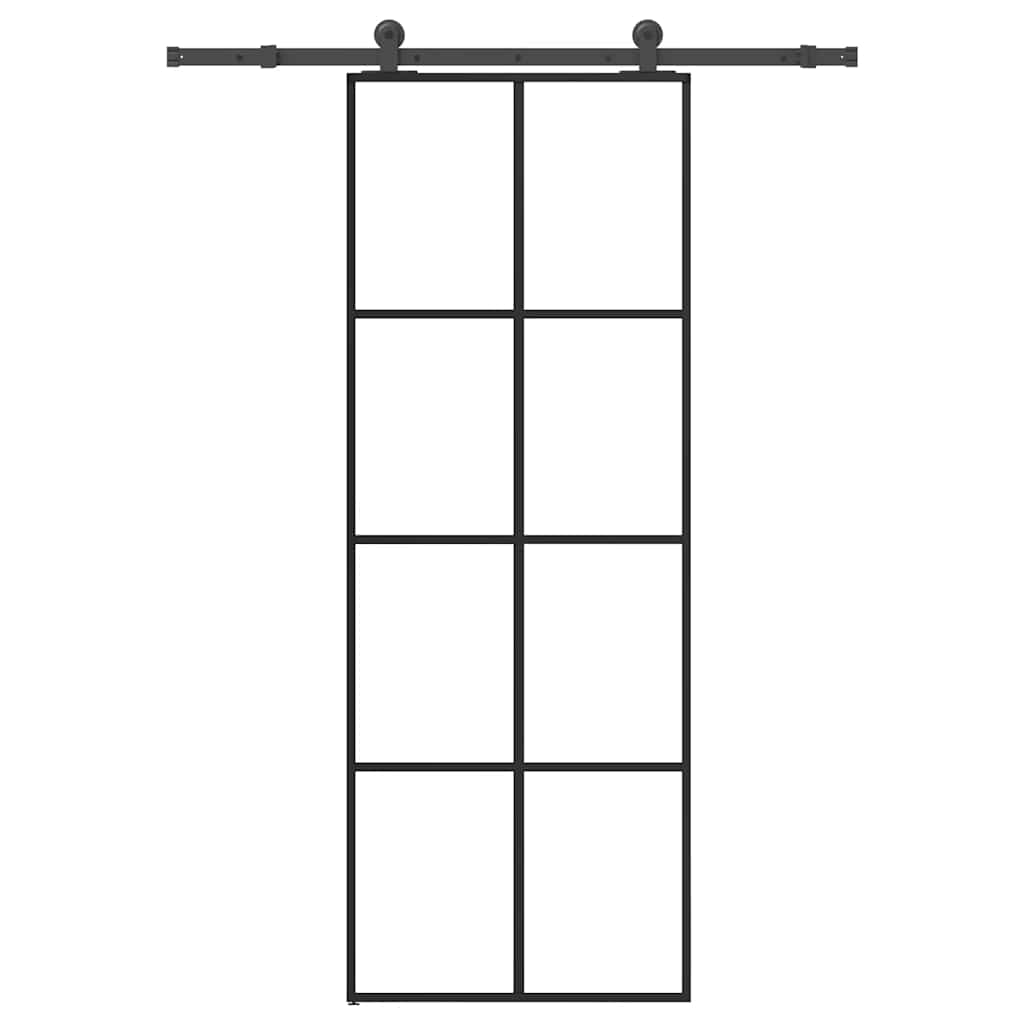Schuifdeur met beslag 76x205 cm ESG-glas en aluminium is nu te koop bij PeponiXL, paradijselijk wonen!