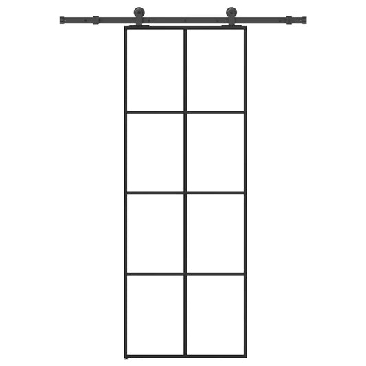 Schuifdeur met beslag 76x205 cm ESG-glas en aluminium is nu te koop bij PeponiXL, paradijselijk wonen!
