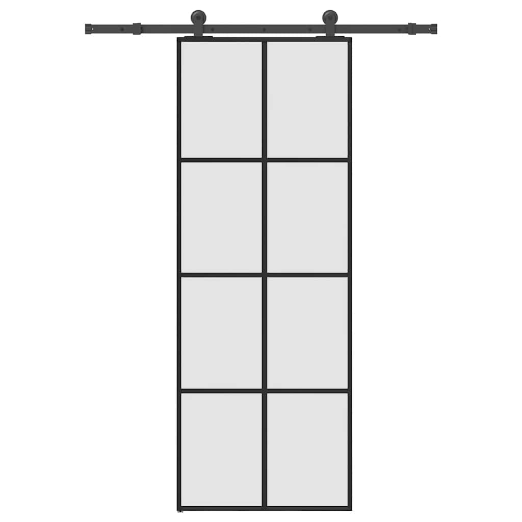 Schuifdeur met beslag 76x205 cm ESG-glas en aluminium is nu te koop bij PeponiXL, paradijselijk wonen!