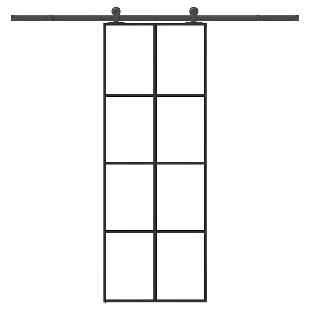 Schuifdeur met beslag 76x205 cm ESG-glas en aluminium is nu te koop bij PeponiXL, paradijselijk wonen!