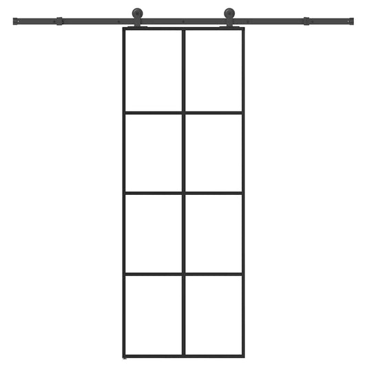 Schuifdeur met beslag 76x205 cm ESG-glas en aluminium is nu te koop bij PeponiXL, paradijselijk wonen!