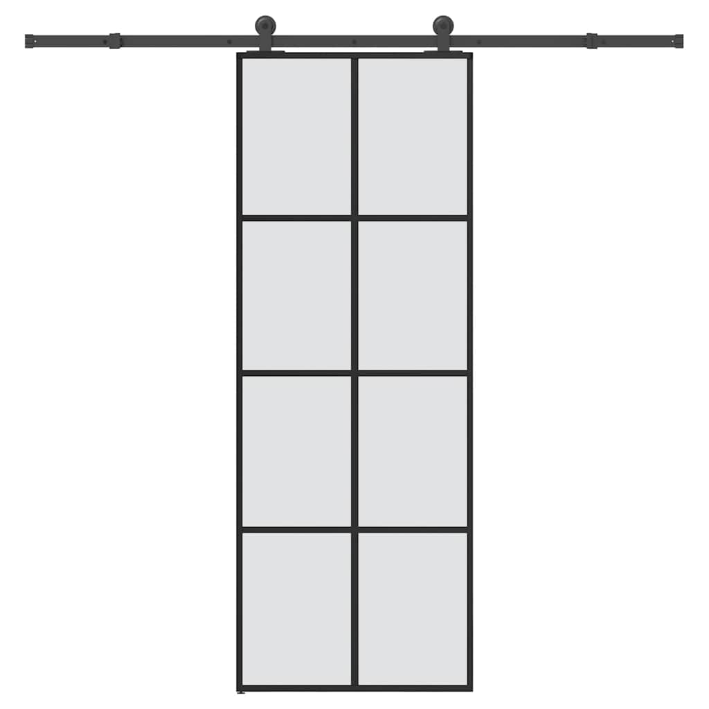 Schuifdeur met beslag 76x205 cm ESG-glas en aluminium is nu te koop bij PeponiXL, paradijselijk wonen!