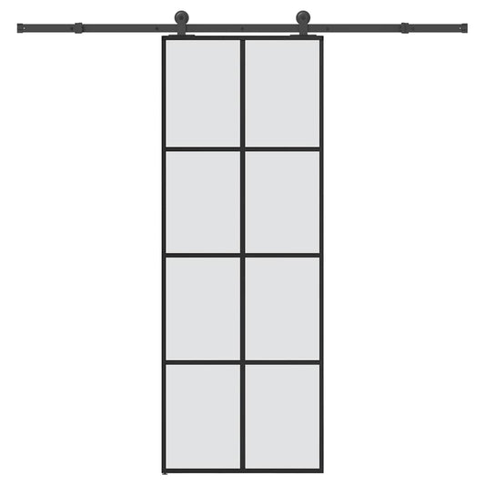 Schuifdeur met beslag 76x205 cm ESG-glas en aluminium is nu te koop bij PeponiXL, paradijselijk wonen!