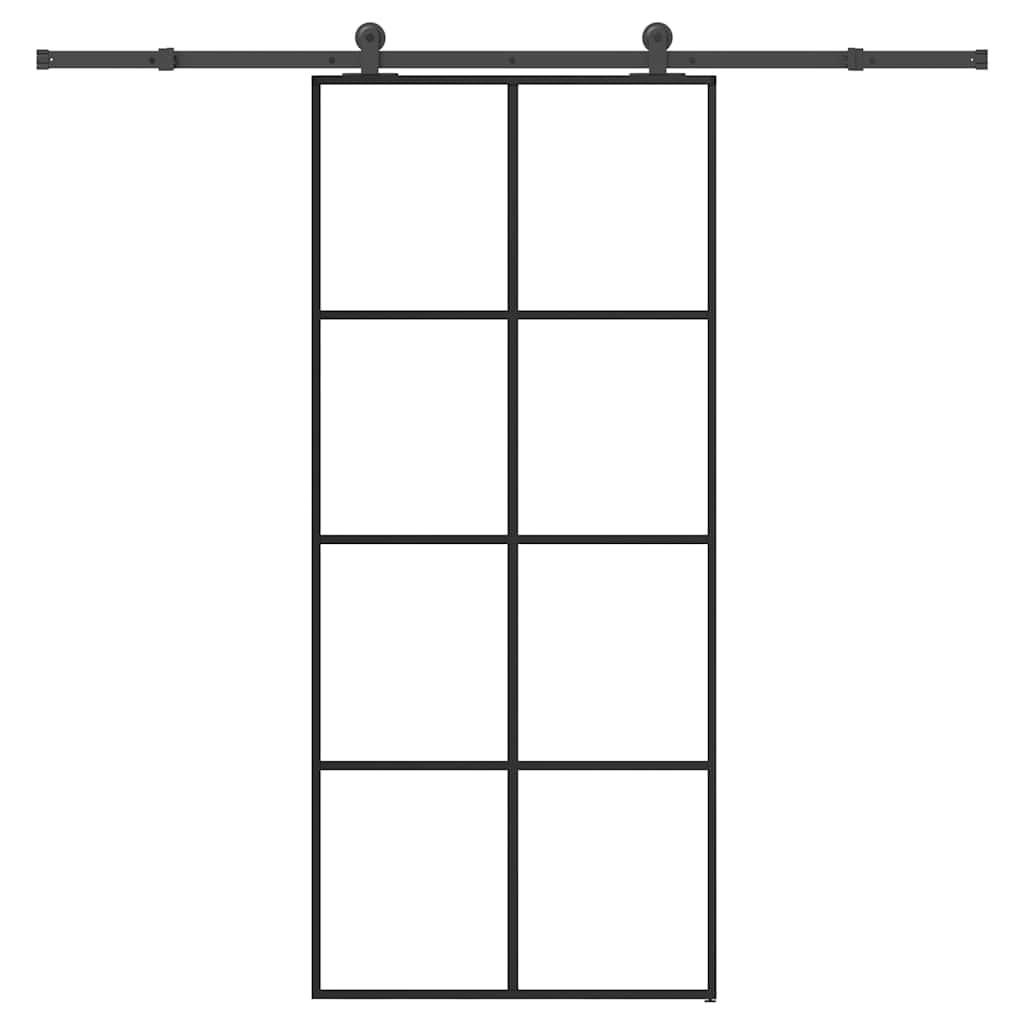Schuifdeur met beslag 90x205 cm ESG-glas en aluminium is nu te koop bij PeponiXL, paradijselijk wonen!