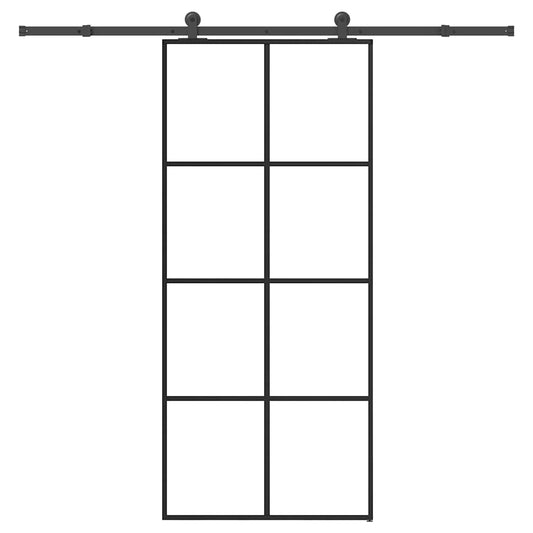 Schuifdeur met beslag 90x205 cm ESG-glas en aluminium is nu te koop bij PeponiXL, paradijselijk wonen!