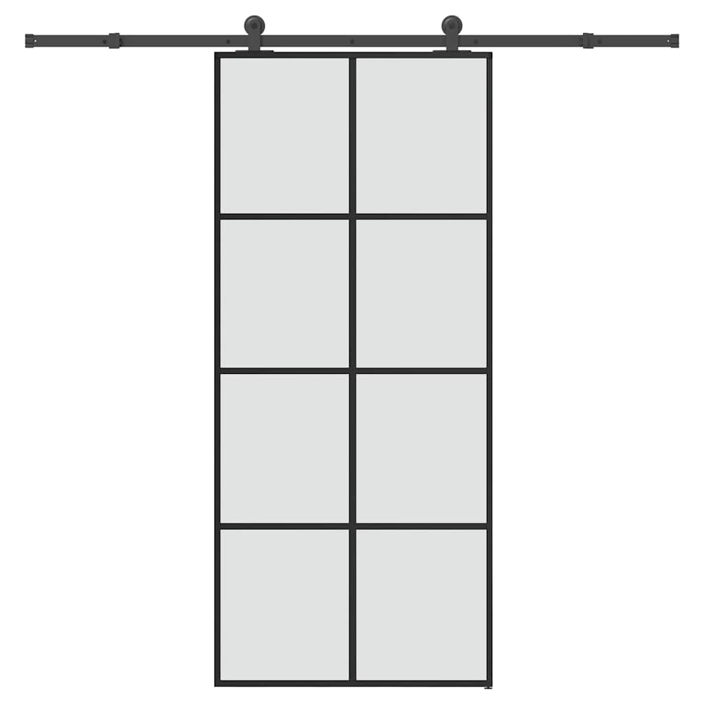 Schuifdeur met beslag 90x205 cm ESG-glas en aluminium is nu te koop bij PeponiXL, paradijselijk wonen!