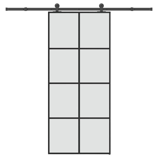Schuifdeur met beslag 90x205 cm ESG-glas en aluminium is nu te koop bij PeponiXL, paradijselijk wonen!