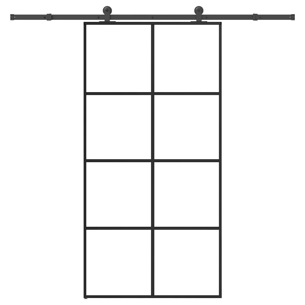 Schuifdeur met beslag 102,5x205 cm ESG-glas en aluminium is nu te koop bij PeponiXL, paradijselijk wonen!