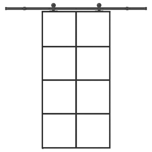Schuifdeur met beslag 102,5x205 cm ESG-glas en aluminium is nu te koop bij PeponiXL, paradijselijk wonen!