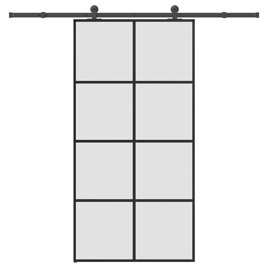 Schuifdeur met beslag 102,5x205 cm ESG-glas en aluminium is nu te koop bij PeponiXL, paradijselijk wonen!