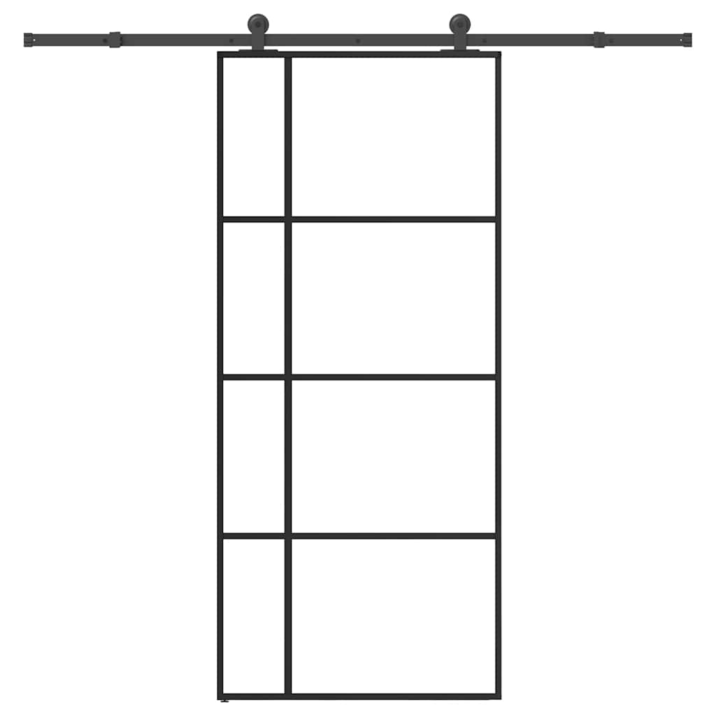 Schuifdeur met beslag 90x205 cm ESG-glas en aluminium is nu te koop bij PeponiXL, paradijselijk wonen!