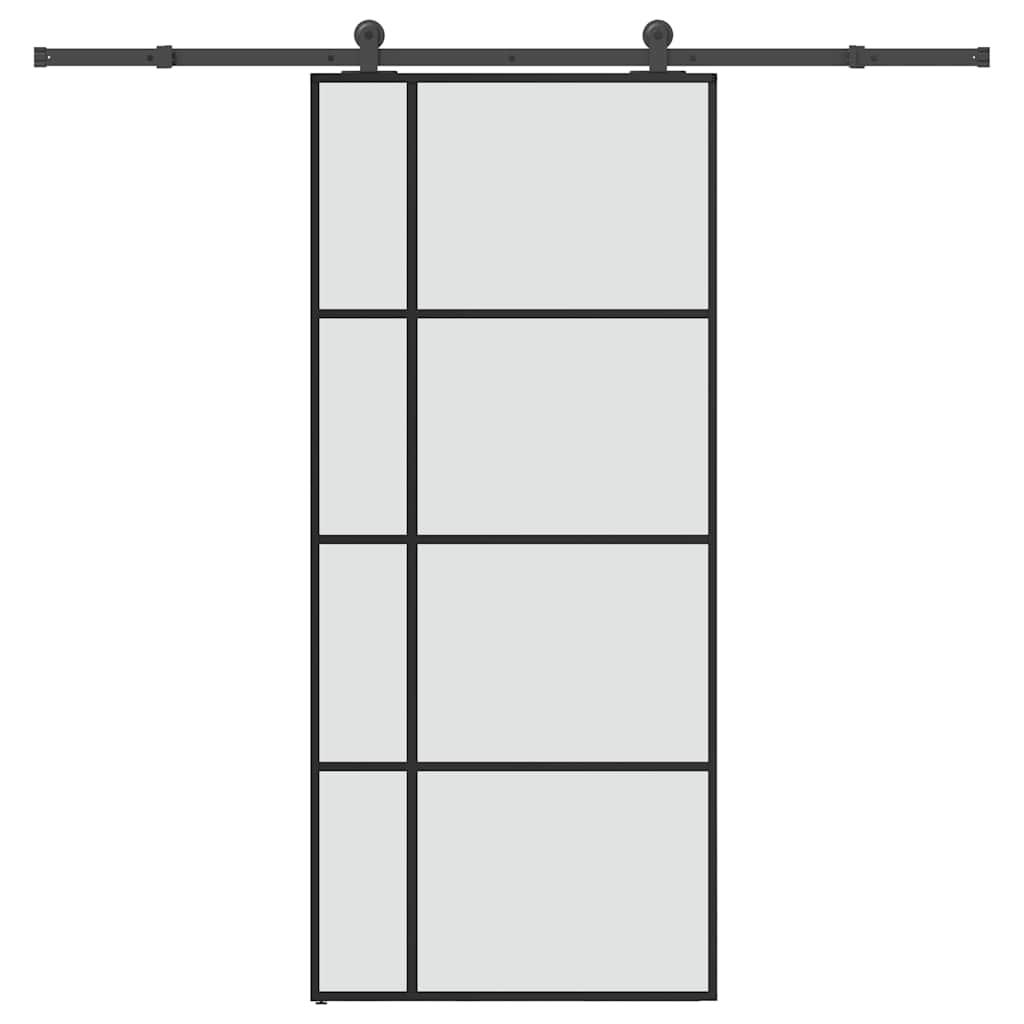Schuifdeur met beslag 90x205 cm ESG-glas en aluminium is nu te koop bij PeponiXL, paradijselijk wonen!