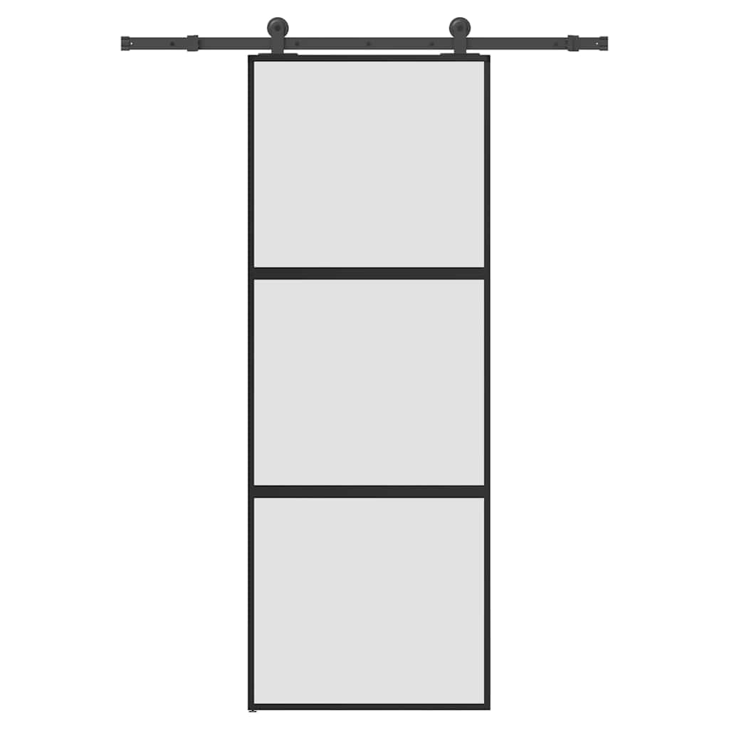 Schuifdeur met beslag 76x205 cm gehard glas en aluminium is nu te koop bij PeponiXL, paradijselijk wonen!