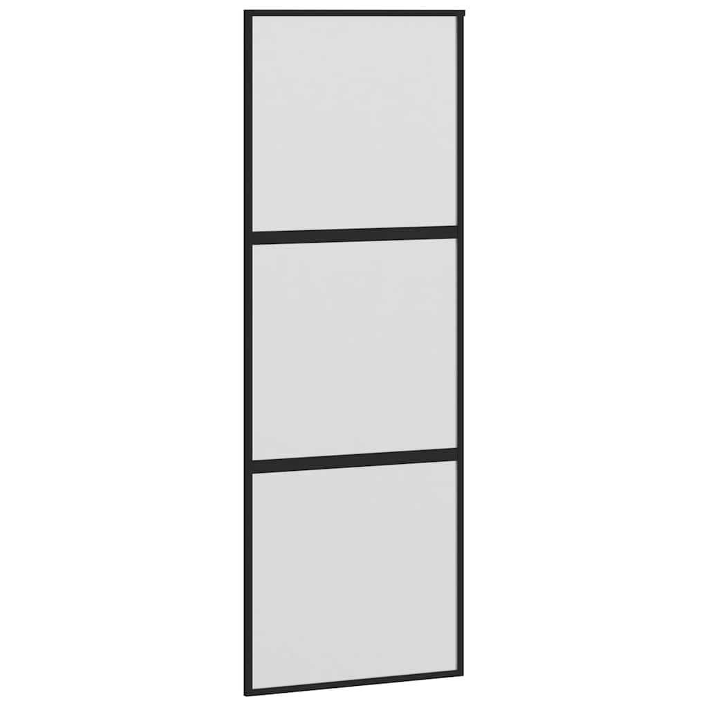Schuifdeur met beslag 76x205 cm gehard glas en aluminium is nu te koop bij PeponiXL, paradijselijk wonen!