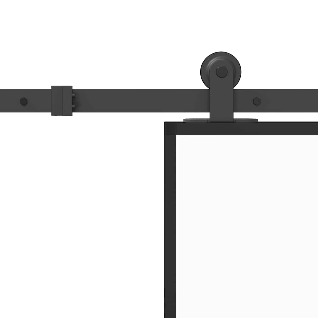 Schuifdeur met beslag 76x205 cm gehard glas en aluminium is nu te koop bij PeponiXL, paradijselijk wonen!