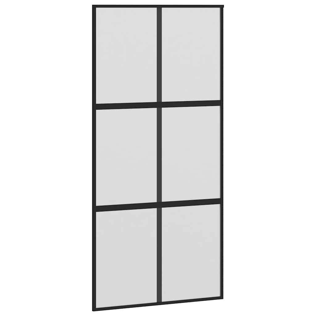 Schuifdeur met beslag 102,5x205 cm gehard glas en aluminium is nu te koop bij PeponiXL, paradijselijk wonen!