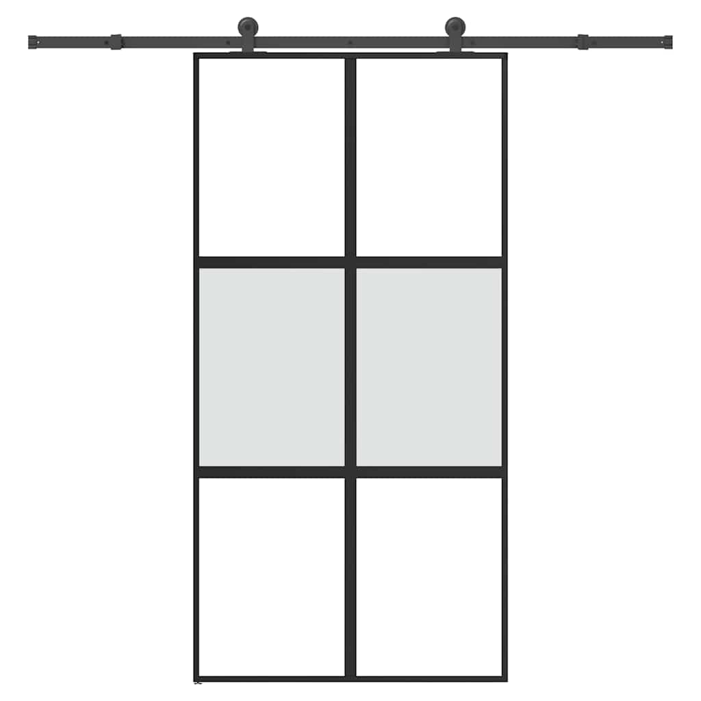 Schuifdeur met beslag 102,5x205 cm gehard glas en aluminium is nu te koop bij PeponiXL, paradijselijk wonen!