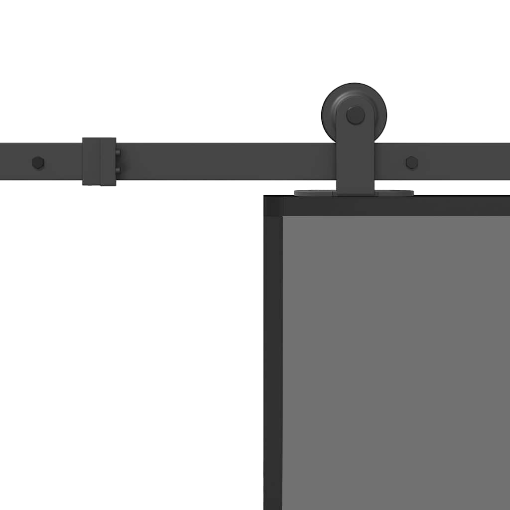 Schuifdeur met beslag 76x205 cm gehard glas en aluminium is nu te koop bij PeponiXL, paradijselijk wonen!