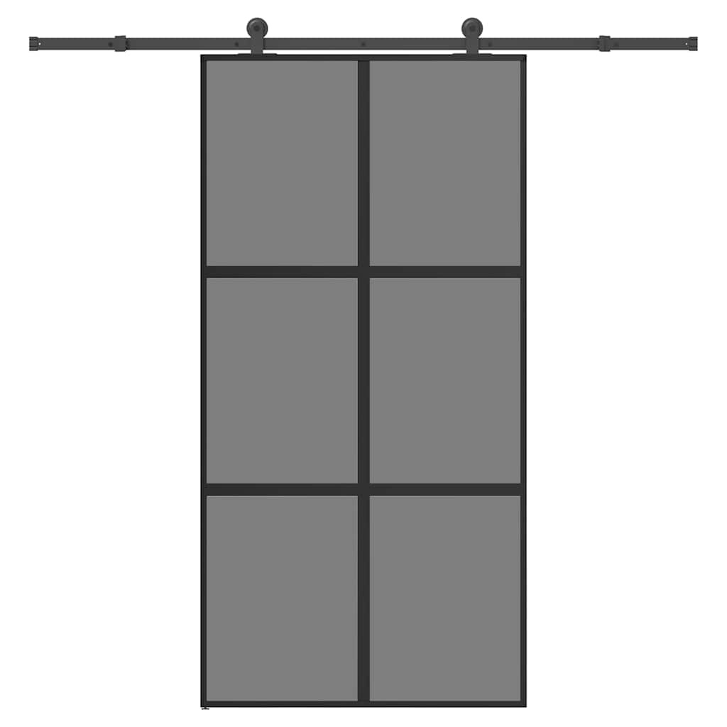 Schuifdeur met beslag 102,5x205 cm gehard glas en aluminium is nu te koop bij PeponiXL, paradijselijk wonen!