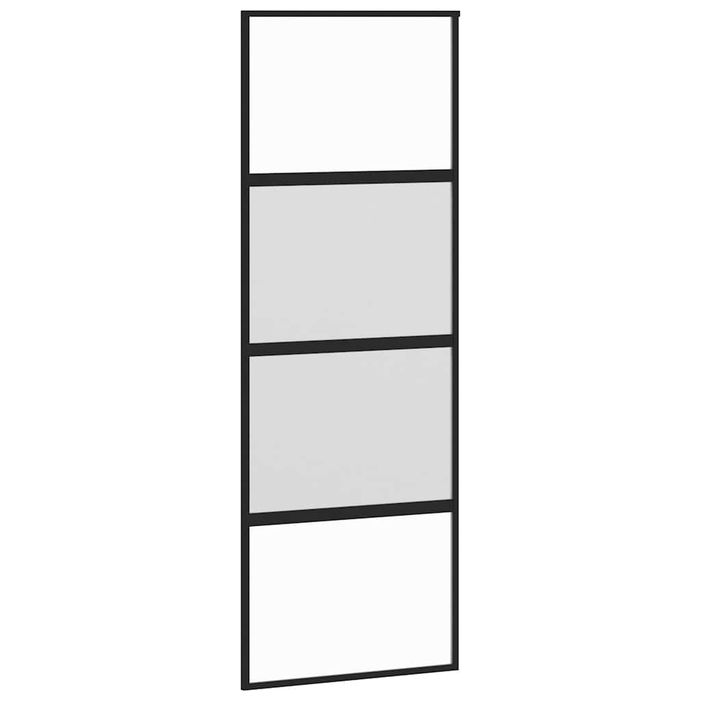 Schuifdeur met beslag 76x205 cm gehard glas en aluminium is nu te koop bij PeponiXL, paradijselijk wonen!
