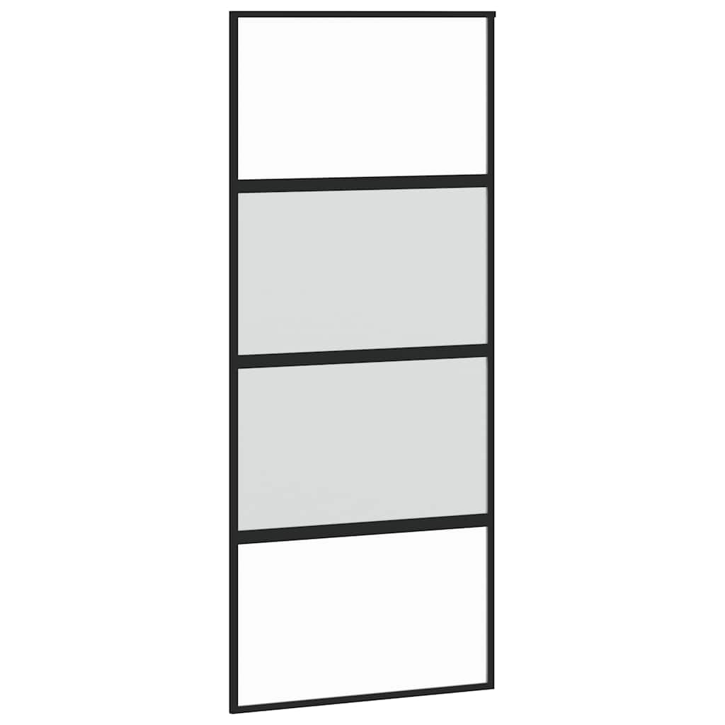 Schuifdeur met beslag 90x205 cm gehard glas en aluminium is nu te koop bij PeponiXL, paradijselijk wonen!