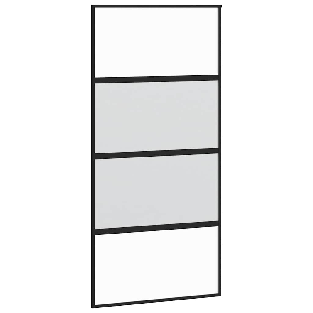 Schuifdeur met beslag 102,5x205 cm gehard glas en aluminium is nu te koop bij PeponiXL, paradijselijk wonen!