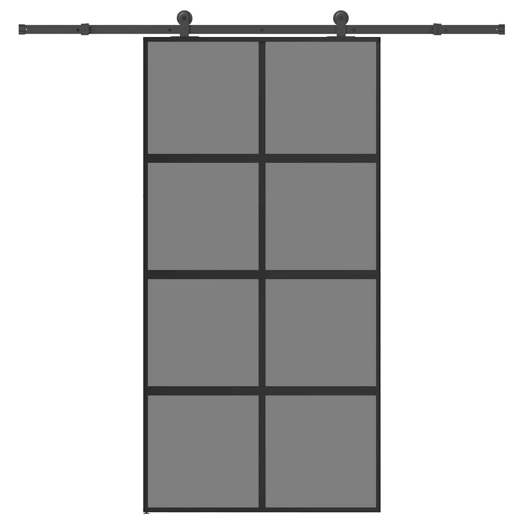 Schuifdeur met beslag 102,5x205 cm gehard glas en aluminium is nu te koop bij PeponiXL, paradijselijk wonen!