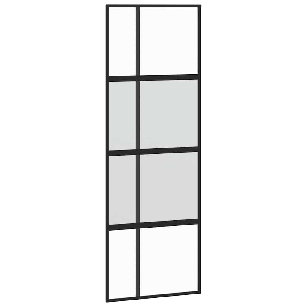 Schuifdeur met beslag 76x205 cm gehard glas en aluminium is nu te koop bij PeponiXL, paradijselijk wonen!