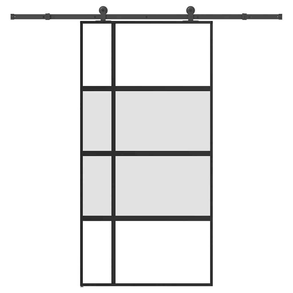 Schuifdeur met beslag 102,5x205 cm gehard glas en aluminium is nu te koop bij PeponiXL, paradijselijk wonen!