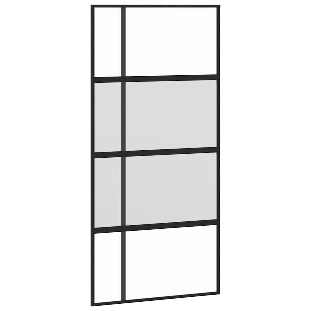 Schuifdeur met beslag 102,5x205 cm gehard glas en aluminium is nu te koop bij PeponiXL, paradijselijk wonen!