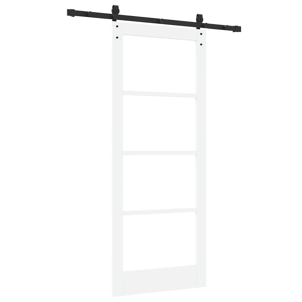 Schuifdeur ORKDAL Wit 83 x 202 cm Massief grenenhout en glas is nu te koop bij PeponiXL, paradijselijk wonen!