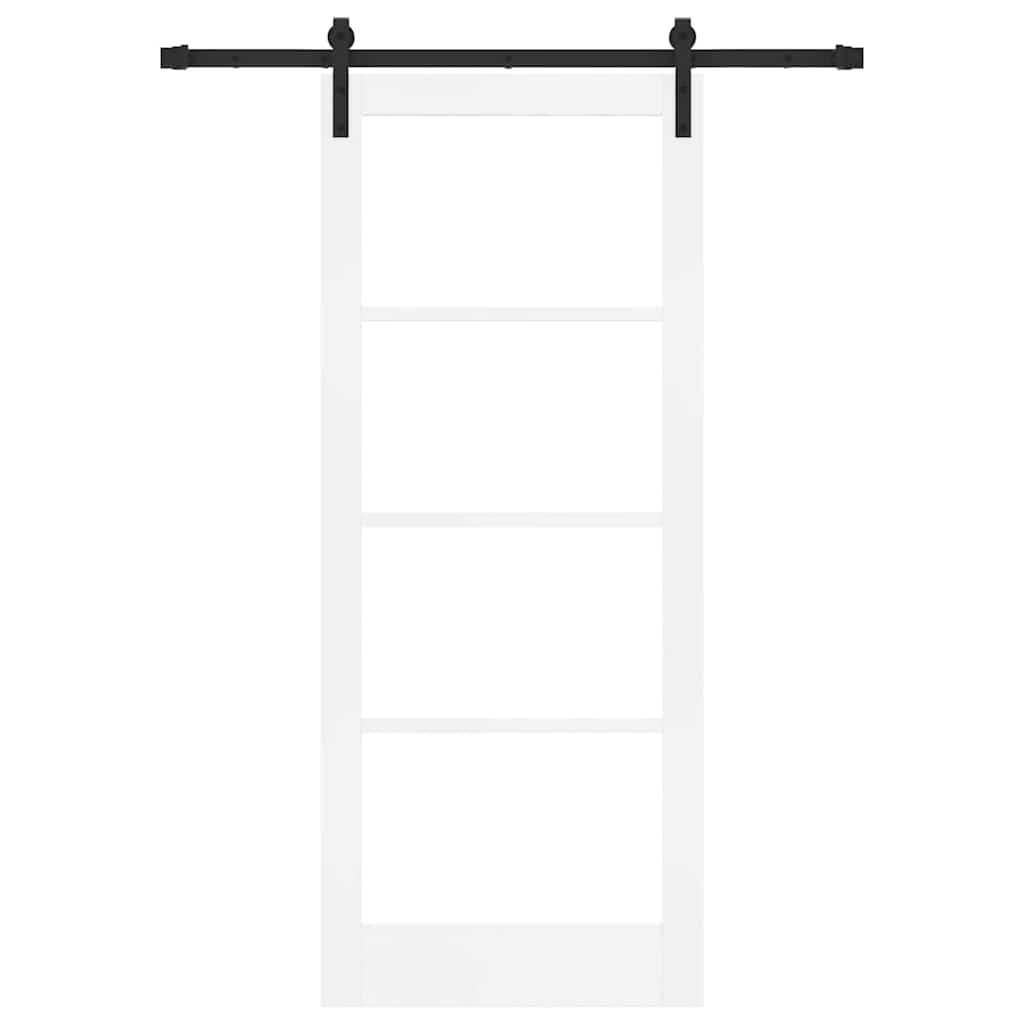 Schuifdeur ORKDAL Wit 83 x 202 cm Massief grenenhout en glas is nu te koop bij PeponiXL, paradijselijk wonen!