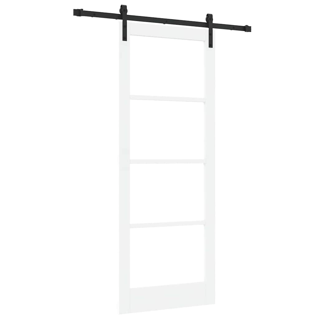 Schuifdeur ORKDAL Wit 83 x 211 cm Massief grenenhout en glas is nu te koop bij PeponiXL, paradijselijk wonen!