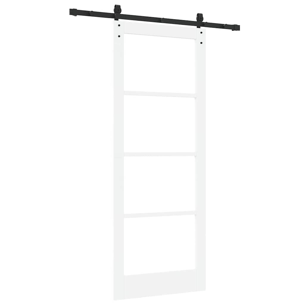 Schuifdeur ORKDAL Wit 83 x 211 cm Massief grenenhout en glas is nu te koop bij PeponiXL, paradijselijk wonen!