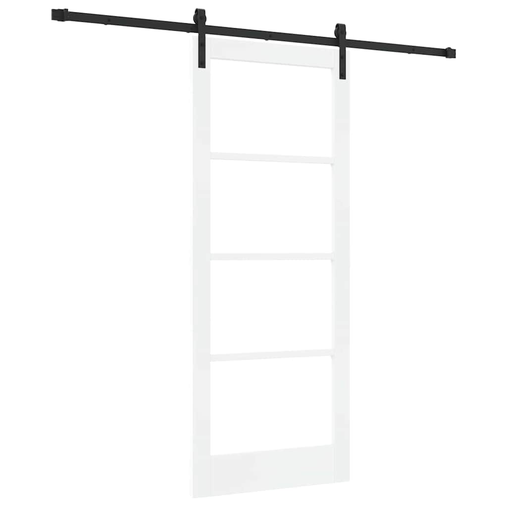 Schuifdeur ORKDAL Wit 83 x 202 cm Massief grenenhout en glas is nu te koop bij PeponiXL, paradijselijk wonen!